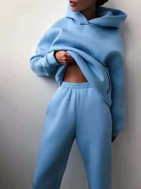 Conjunto Chándal Mujer Algodón Oversize Capucha
