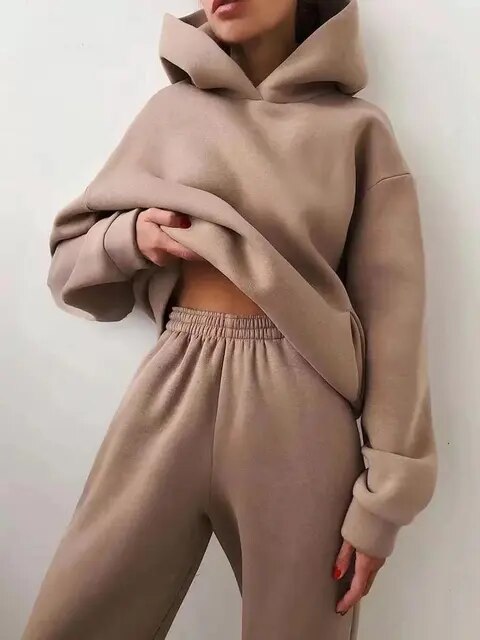 Conjunto Chándal Mujer Algodón Oversize Capucha