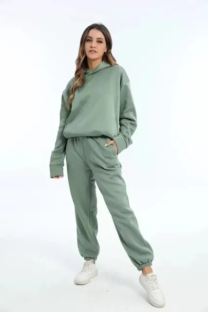Conjunto Chándal Mujer Algodón Oversize Capucha