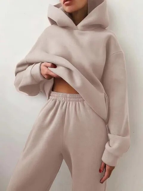 Conjunto Chándal Mujer Algodón Oversize Capucha