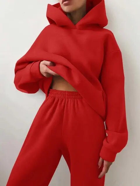 Conjunto Chándal Mujer Algodón Oversize Capucha