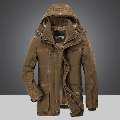 Chaqueta Hombre Invierno Forro Calido con Capucha