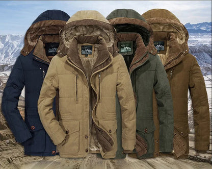 Chaqueta Hombre Invierno Forro Calido con Capucha
