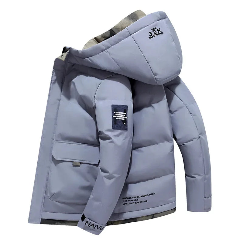 Chaqueta Acolchada Hombre Invierno con Capucha