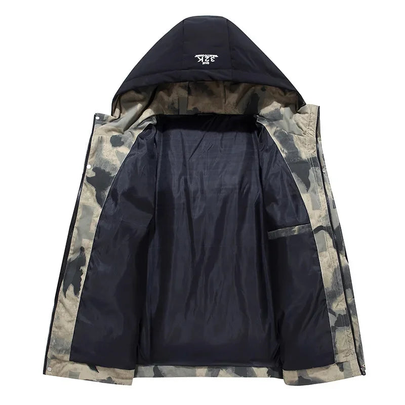 Chaqueta Acolchada Hombre Invierno con Capucha