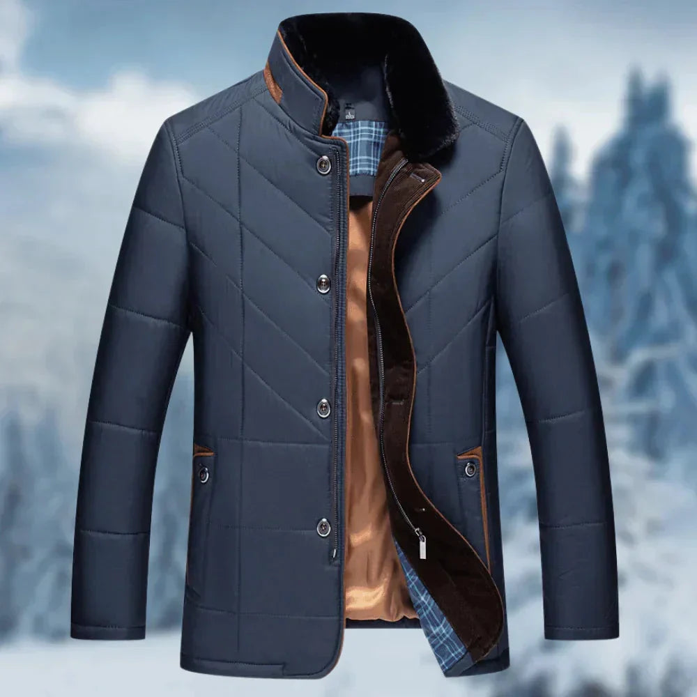 Chaqueta Hombre Invierno Cuello Alto Cremallera