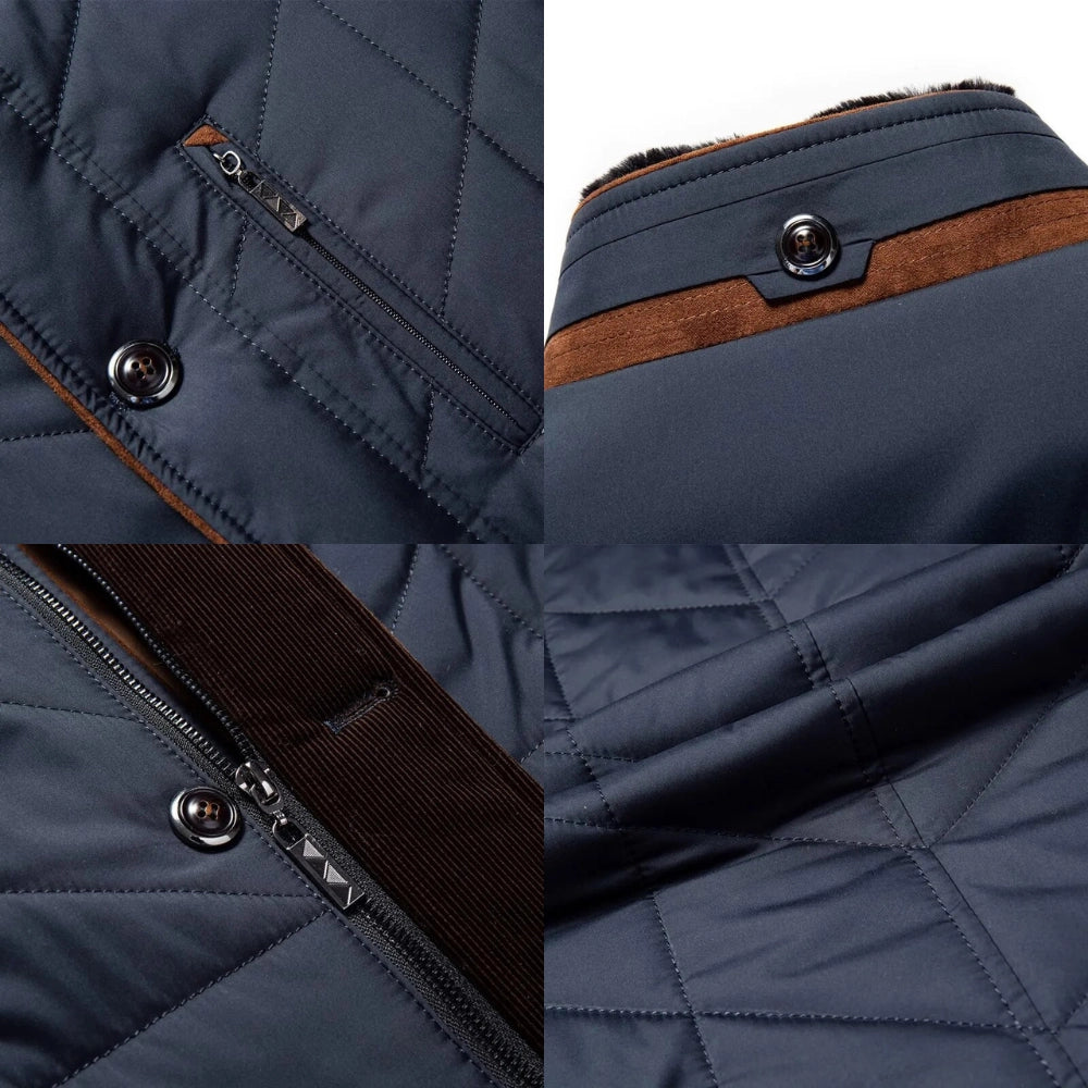 Chaqueta Hombre Invierno Cuello Alto Cremallera