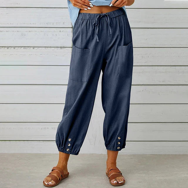 Pantalón Mujer Veraniego Fluido Cintura Elástica - Mavetta