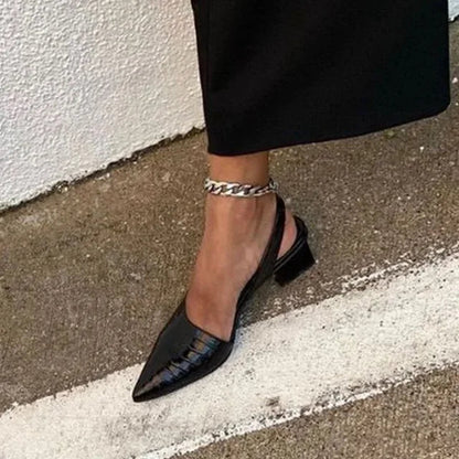 Salones Mujer Primavera Tacón Ancho Elegantes