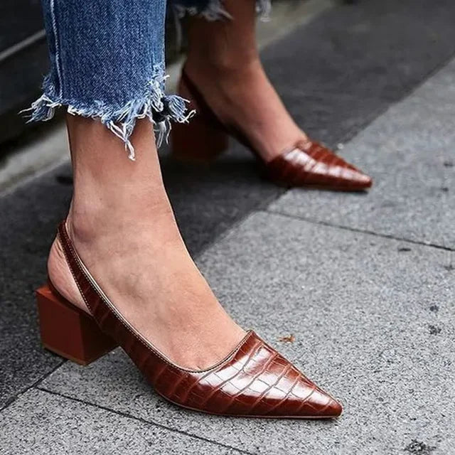 Salones Mujer Primavera Tacón Ancho Elegantes - Mavetta