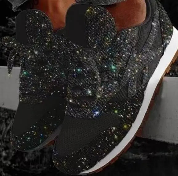 Zapatillas Mujer con Acabado Brillante y Efecto Glitter - Mavetta