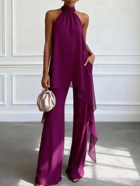 Conjunto Mujer Halter y Pantalón Ajustado - Mavetta