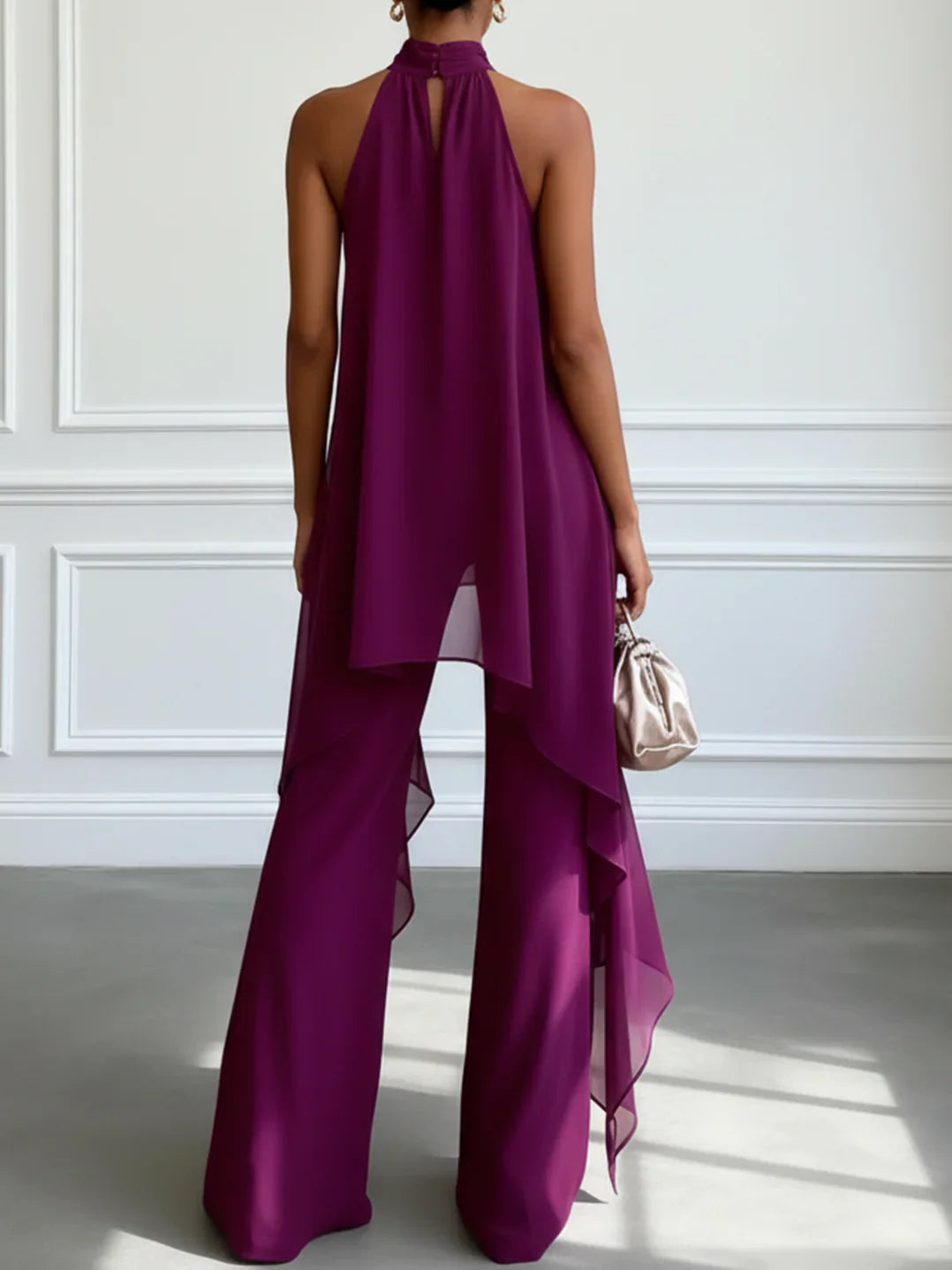 Conjunto Mujer Halter y Pantalón Ajustado