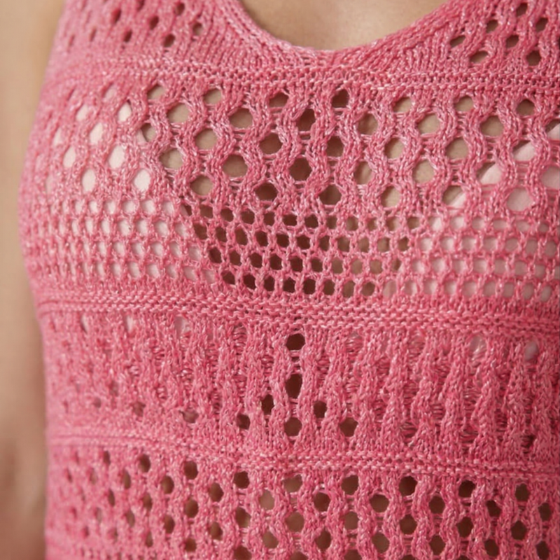 Vestido Playa Mujer de Encaje Crochet Ajustado