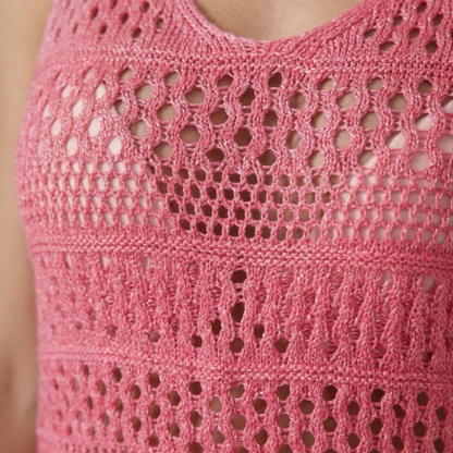 Vestido Playa Mujer de Encaje Crochet Ajustado