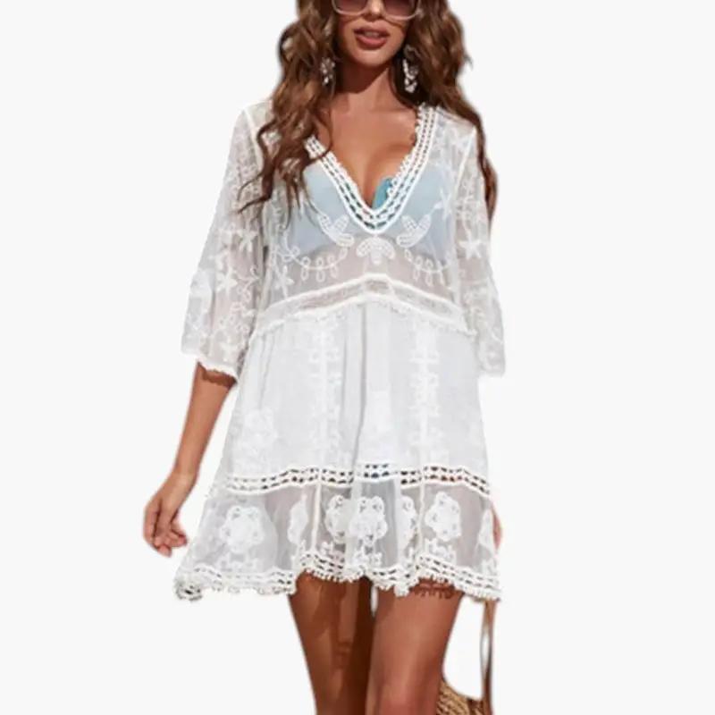 Vestido Playa Mujer de Encaje Corte Suelto - Mavetta