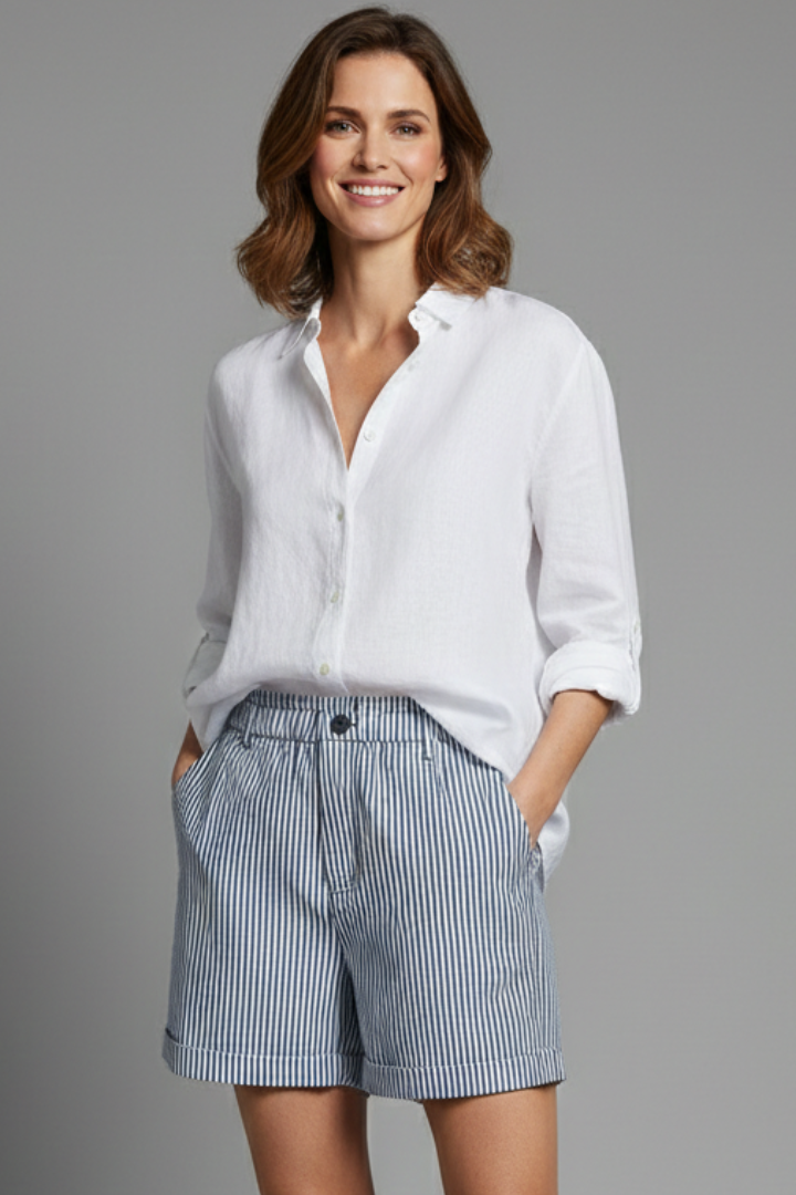 Shorts Mujer Algodón Cintura Alta Ajuste Cómodo