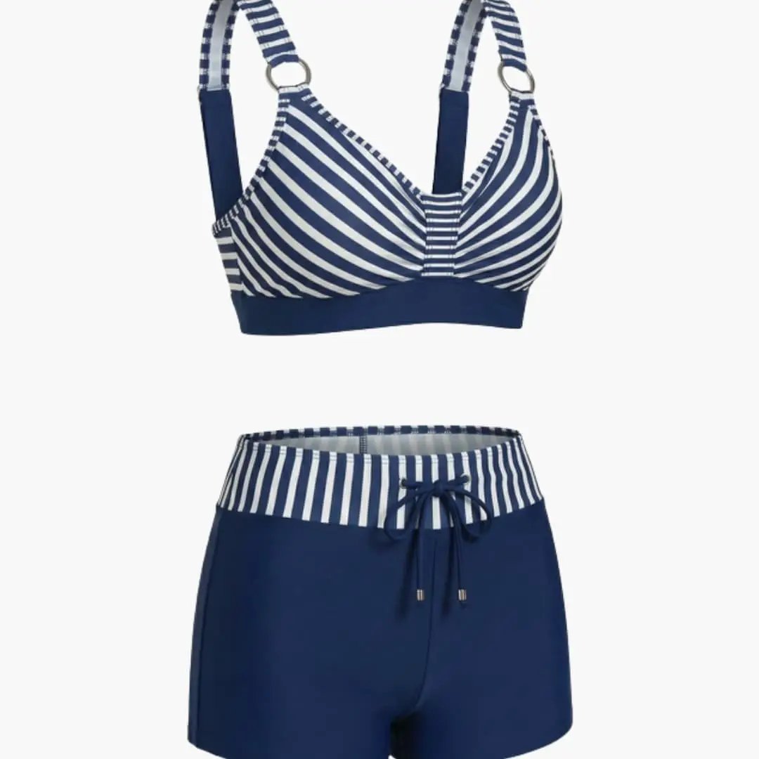 Conjunto bikini mujer de tejido ligero con shorts - Mavetta