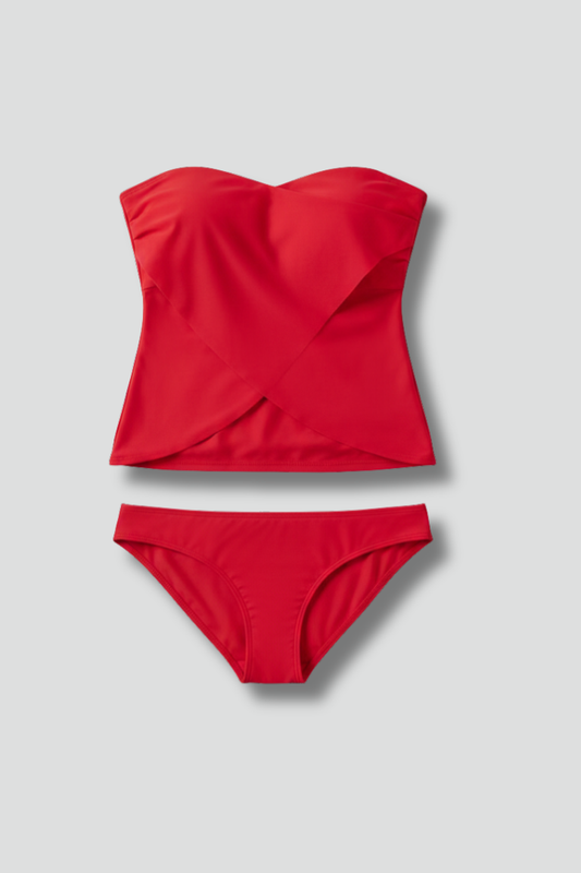 Conjunto Tankini Mujer Sin Tirantes Braga a Juego Traje de Baño - Mavetta