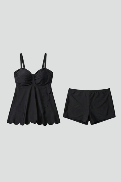 Conjunto Tankini Mujer Escote Corazón Pantalones Cortos - Mavetta
