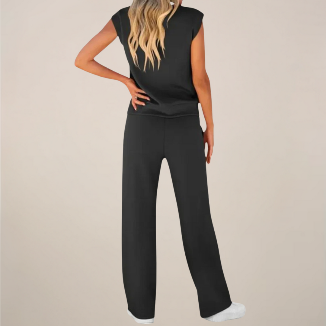 Conjunto Mujer de Primavera Pantalón con Cordón Ajustable