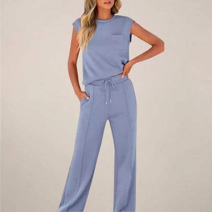 Conjunto Mujer de Primavera Pantalón con Cordón Ajustable