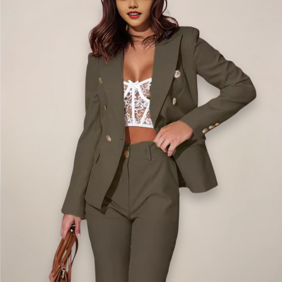 Conjunto Mujer de Dos Piezas Traje Primavera Ajustado