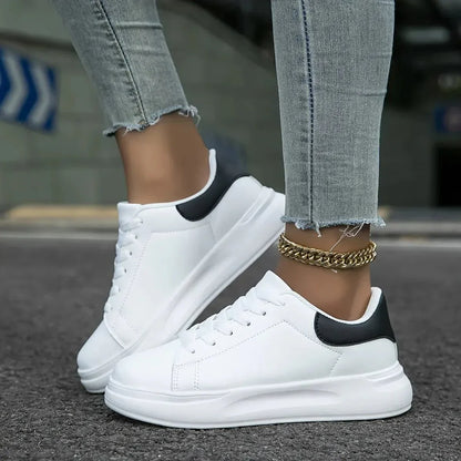 Zapatillas Mujer Estilo Urbano Diseño Limpio Cordones
