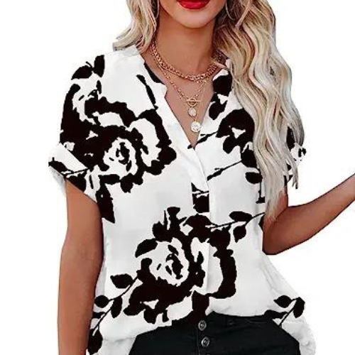 Blusa Mujer Cuello Clasico Corte Holgado - Mavetta