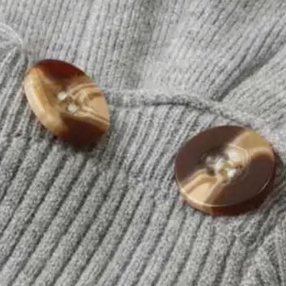 Jersey Mujer Acanalado Cuello Redondo Ajuste Cómodo