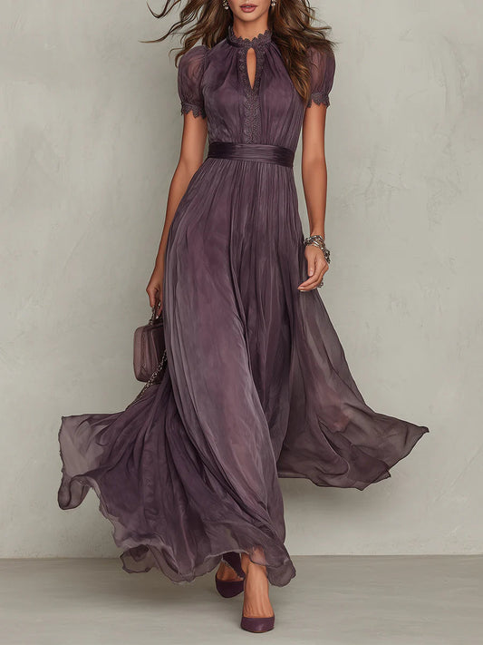 Vestido Maxi Mujer de Gasa Estilo Vintage - Mavetta