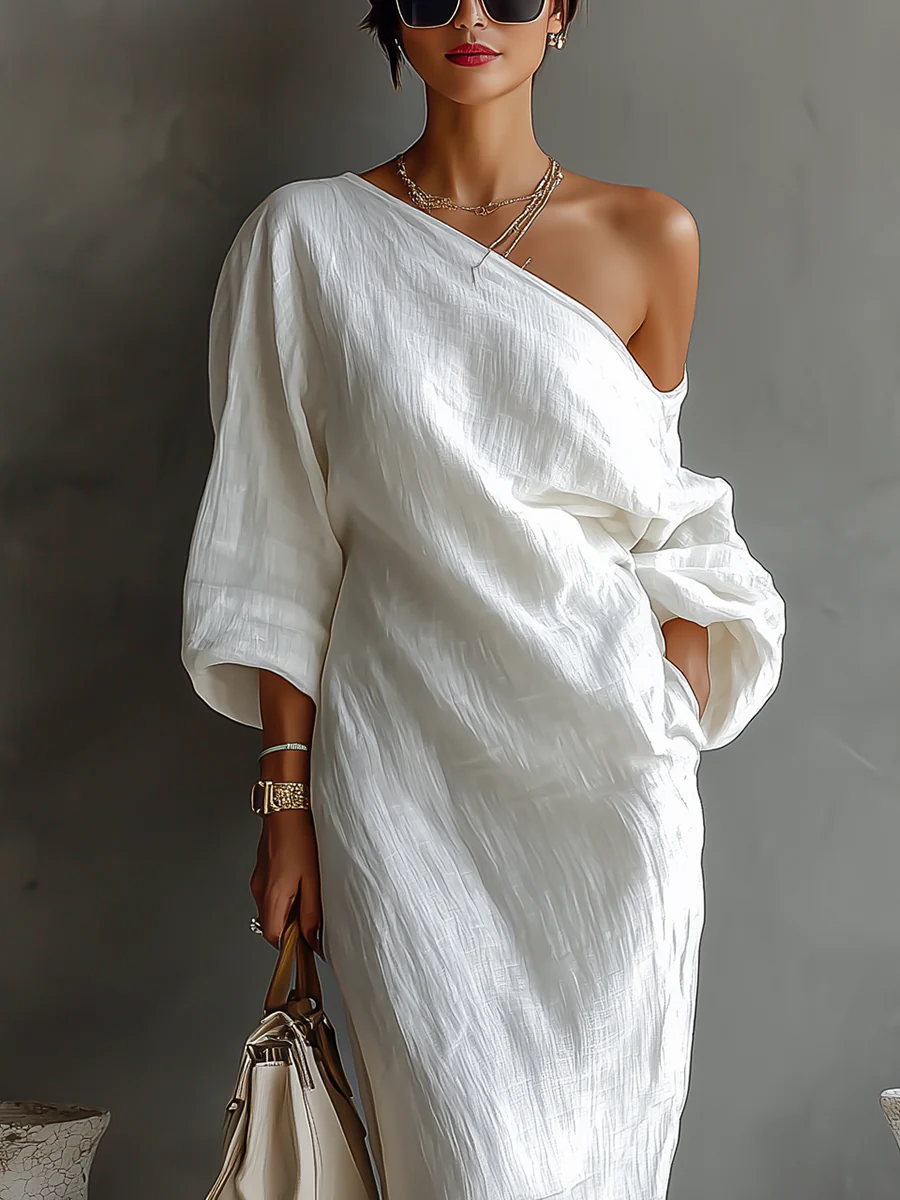 Vestido maxi mujer de tela ligera ajuste cómodo elegante - Mavetta