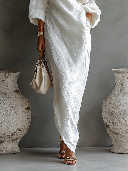 Vestido maxi mujer de tela ligera ajuste cómodo elegante