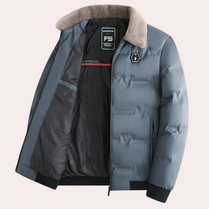 Chaqueta Acolchada Hombre con Cremallera Ajuste Regular