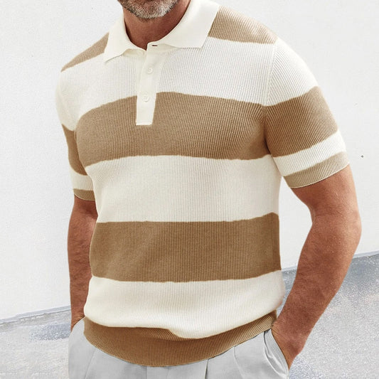 Polo Hombre de Algodón Textura Canalé Ajuste Clásico - Mavetta