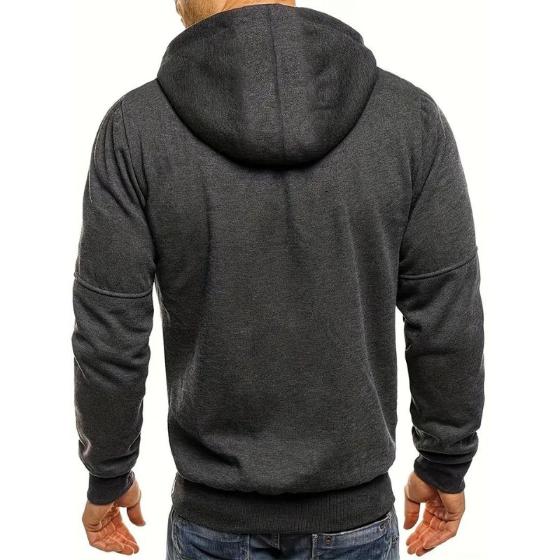 Sudadera Hombre con Cremallera y Capucha Ajustable