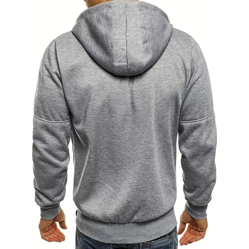 Sudadera Hombre con Cremallera y Capucha Ajustable