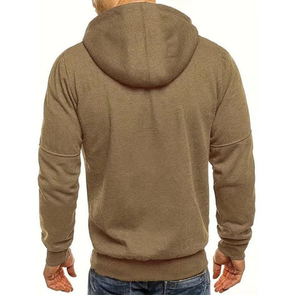 Sudadera Hombre con Cremallera y Capucha Ajustable