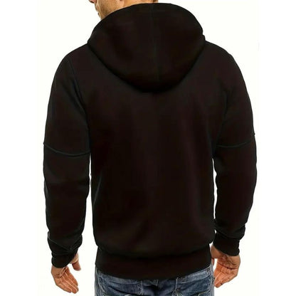 Sudadera Hombre con Cremallera y Capucha Ajustable