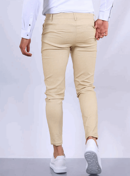 Pantalones Hombre Slim Fit Elásticos Ajuste Ceñido