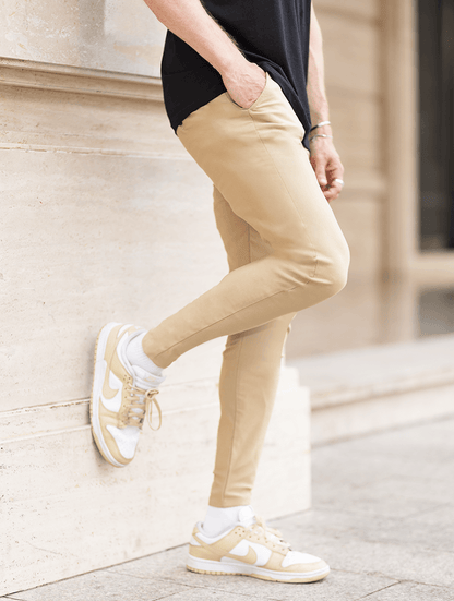 Pantalones Hombre Slim Fit Elásticos Ajuste Ceñido