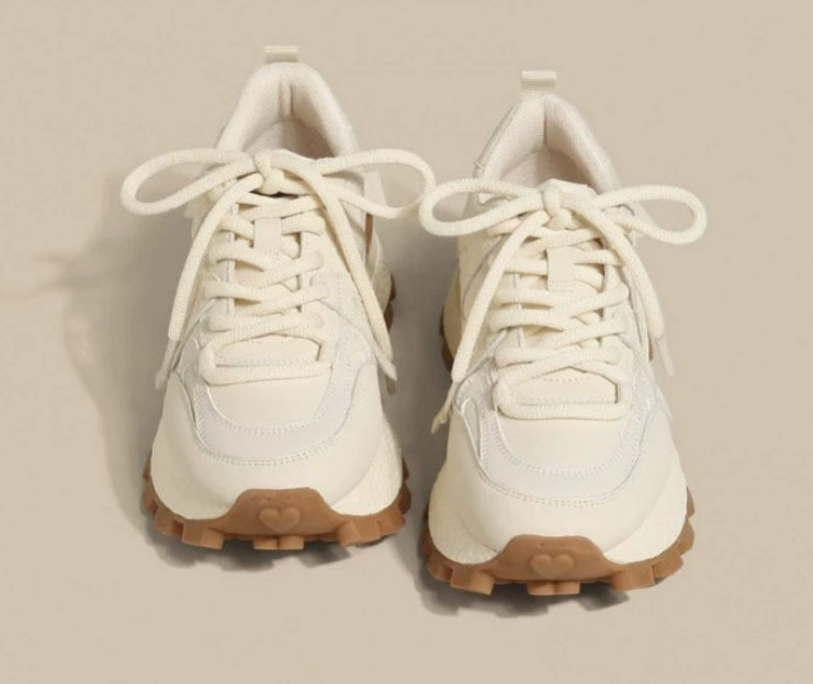 Zapatillas Deportivas Mujer Suela Gruesa Diseño Paneles