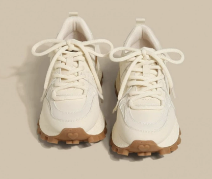 Zapatillas Deportivas Mujer Suela Gruesa Diseño Paneles