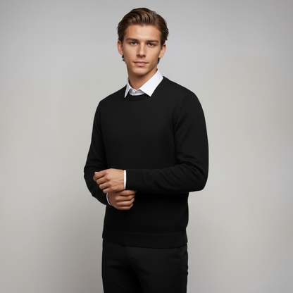 Jersey hombre cuello redondo tejido suave ajuste cómodo - Mavetta