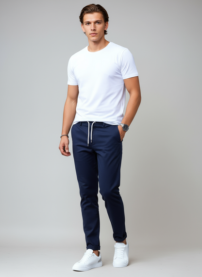 Pantalón chino hombre algodón slim fit estilo elegante