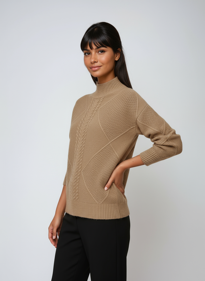 Jersey Mujer de Punto Ochos Cuello Alto
