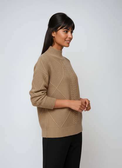Jersey Mujer de Punto Ochos Cuello Alto
