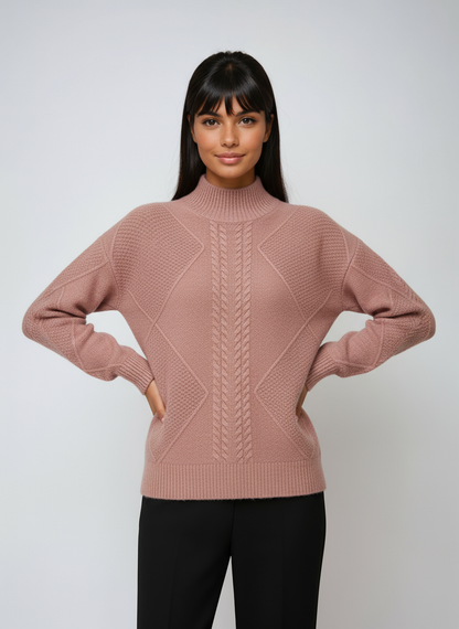 Jersey Mujer de Punto Ochos Cuello Alto