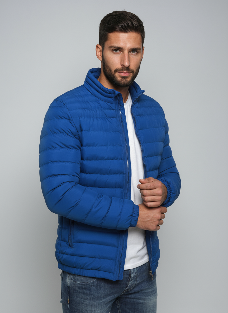 Chaqueta Puffer Hombre Acolchada Protección Térmica Moderna