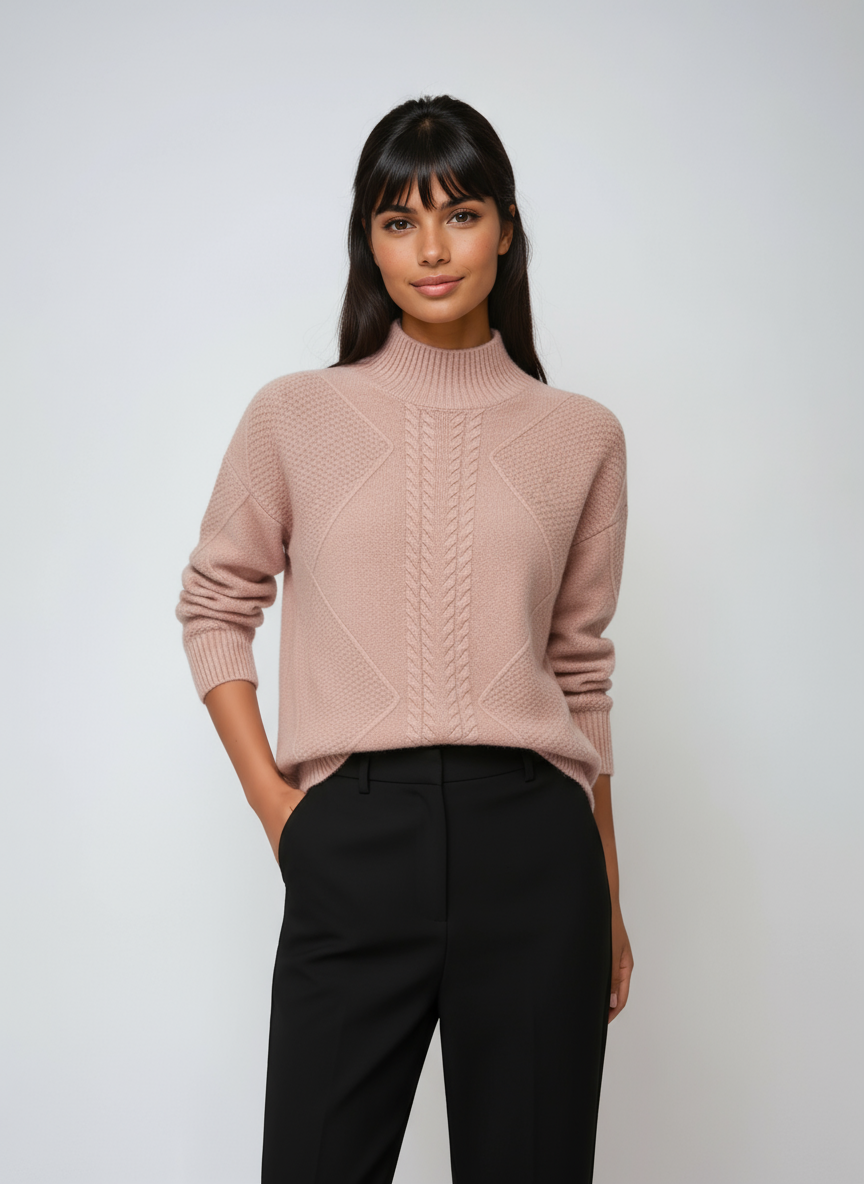 Jersey Mujer de Punto Ochos Cuello Alto